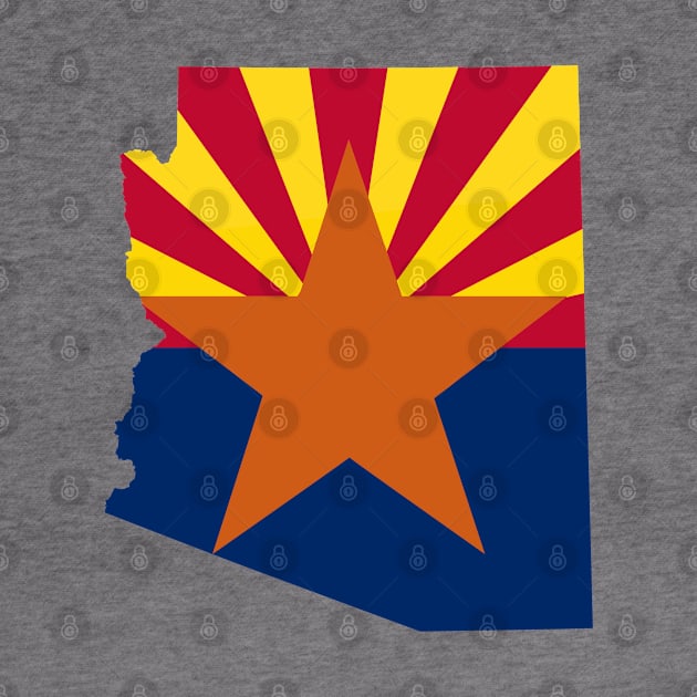 Arizona Map Flag by Historia